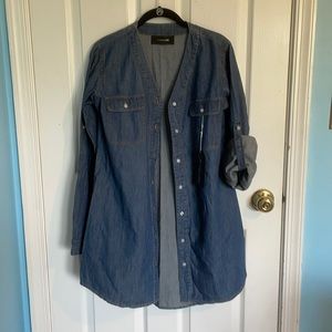 Denim Long Jacket/Spring Coat